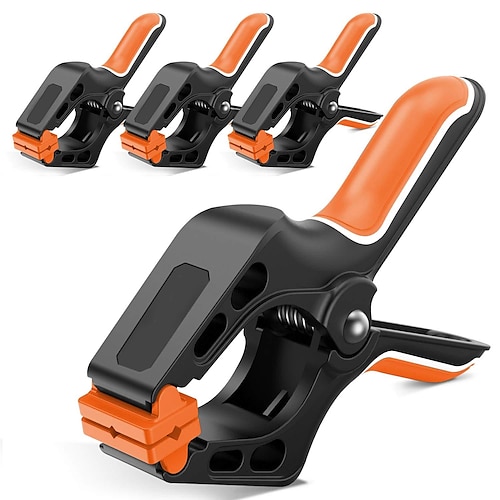 

Pince à ressort en plastique pour travail du bois robuste de 4/6/9 pouces outils de travail du bois bricolage pinces en nylon en plastique extra larges pour pince à ressort