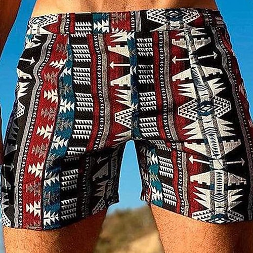 

Herren Shorts Kurze Hosen Sommer-Shorts Strandshorts Kurze Hosen Kordelzug Elastische Taille 3D-Druck Graphic Geometrische Muster Atmungsaktiv Weich Kurz Casual Täglich Festtage Strassenmode