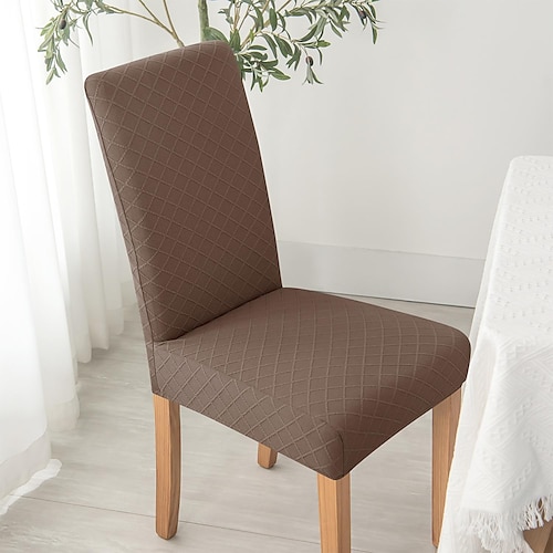 

1 Pcs Dining Room Chair Slipcovers Parson Chair Covers Knitting Jacquard Stretch Dining Chair Covers Removable Washable Kitchen Chair Covers Chair Protector Covers for Dining Room,Party,Hotel