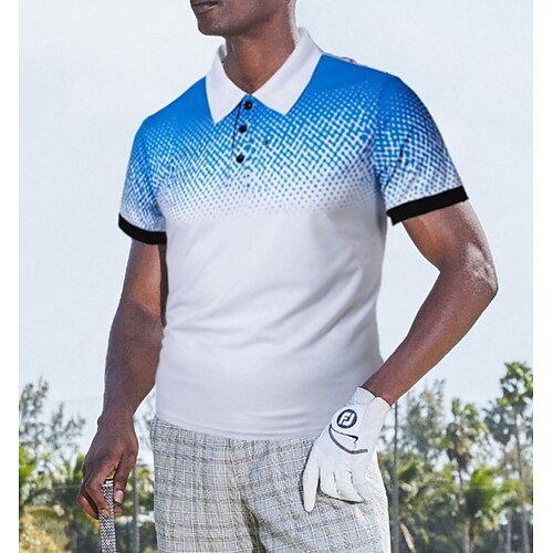 

Hombre Camisas de polo Camiseta de golf ropa de golf Transpirable Secado rápido Suave Manga Corta Camiseta Ajuste regular Gradiente de Color Verano Primavera Entrenamiento de gimnasio Golf Bádminton