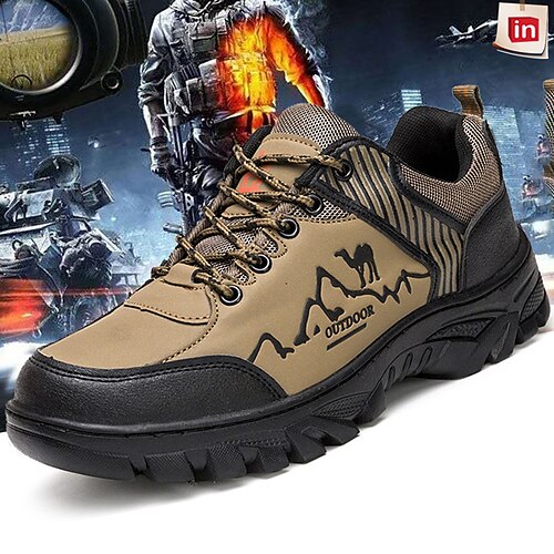 

Homens Tênis Sapatos casuais masculinos Look desportivo Tamanhos Grandes Esportivo Casual Ao ar livre Diário Corrida Aventura Couro Sintético Marron Cinzento Bloco de cor Verão Primavera