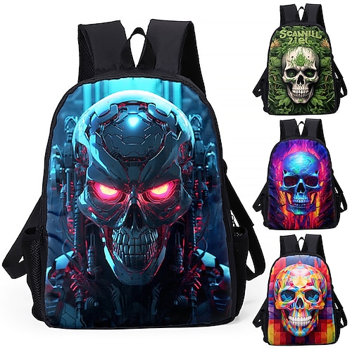 

Homme sac à dos 3D sac à dos Ecole du quotidien Animé Personnage Polyester Grande Capacité Respirable Poids Léger Fermeture Imprimé Bleu Violet Vert