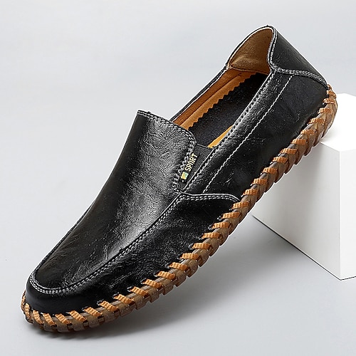 

Homme Mocassins et Slip On Décontractées du quotidien Bureau et carrière Marche Matière synthétique Etanche Noir Marron Gris Printemps Automne