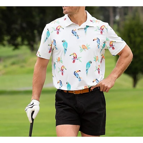 

Homme T-shirt POLO Chemise de golf vêtements de golf Respirable Séchage rapide Doux Manche Courte Top Standard Couleur unie Eté Printemps Exercice Physique Le golf Badminton