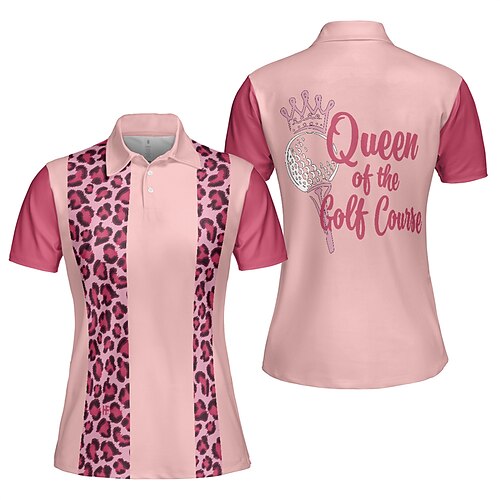 

Mujer Camisas de polo Camiseta de golf ropa de golf Transpirable Secado rápido Suave Manga Corta Camiseta Ajuste regular Leopardo Verano Primavera Tenis Golf Bádminton