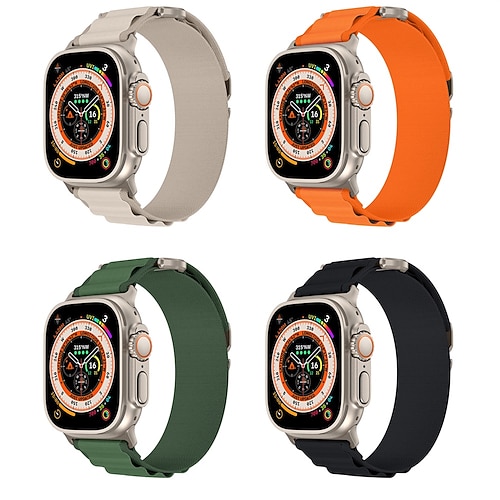 

Sportarmband Kompatibel mit Apple Watch Armband 38mm 40mm 41mm 42mm 44mm 45mm 49mm Geflochten Verstellbar Atmungsaktiv Nylon Ersatzarmband für iwatch Series Ultra 8 7 6 5 4 3 2 1 SE