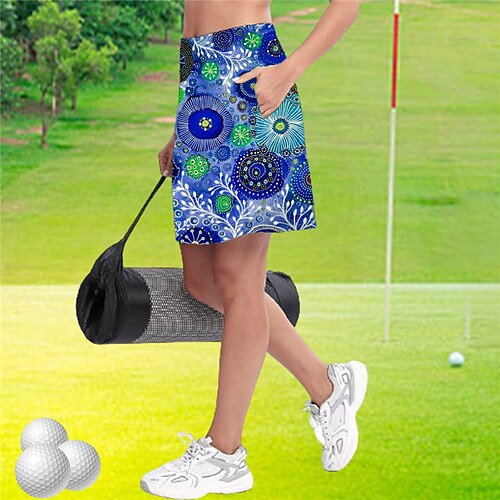 

Femme Jupe de tennis Jupe de golf Respirable Séchage rapide Evacuation de l'humidité Jupes Vêtements de tennis Floral Imprimé Eté Tennis Le golf Pickleball