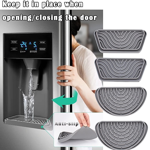 Refrigerator Drip Catcher Tray, Mini Fridge Drip Tray Protects Ice and  Water Dispenser Pan, Fridge Spills Water Pad for Spills, Mineral Build-Up  and Water Splatter 2024 - $6.99