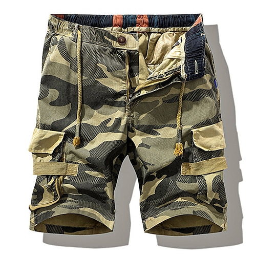

Homme Short Cargo Shorts de Randonnée Poche Camouflage Confort Respirable Extérieur du quotidien Sortie 100% Coton Mode Décontractées Vert Véronèse Kaki