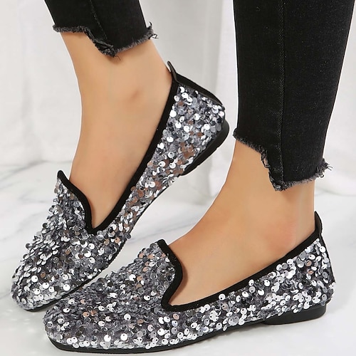 Sequin loafers hot sale for womens