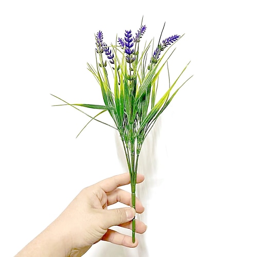 

5 Stück/10 Stück Lavendel-Dekor, künstlicher Lavendel, künstlicher lebensechter Lavendel für Hochzeitsbankett, lila Simulationsblume, künstlicher Blumenstrauß für Party, Büro, Heimdekoration,