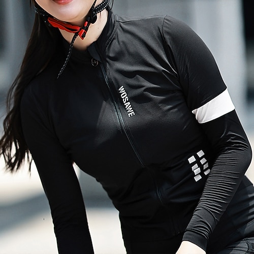 

Wosawe 2023 novo patchwork feminino manga longa confortável respirável fino estiramento roupas de ciclismo esportes ao ar livre