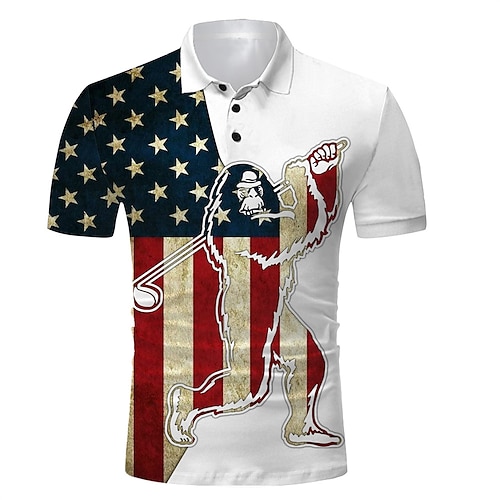 

Hombre Camisas de polo Camiseta de golf Polo con botones Transpirable Secado rápido Dispersor de humedad Manga Corta Ropa de golf ropa de golf Ajuste regular Plaid camuflaje Impreso Verano Tenis Golf