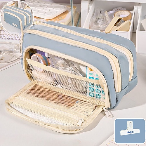 Large Capacity Pencil Bag Aesthetic School Cases Stationery Holder