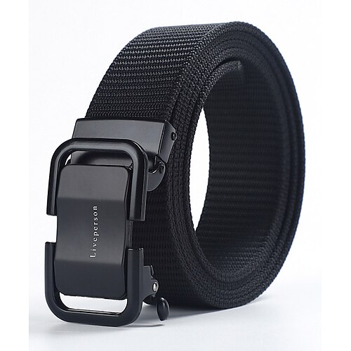 

Men's Tactical Belt Nylon Web Work Belt Automatic Buckle Tape Belt Black Blue Canvas Retro Traditional Plain Daily Wear Going out