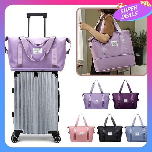 

Waterproof Travel Duffle Bag Large Capacity Folding Travel Bags Tote Travel Luggage Storage for Women Multifunctional Handbag