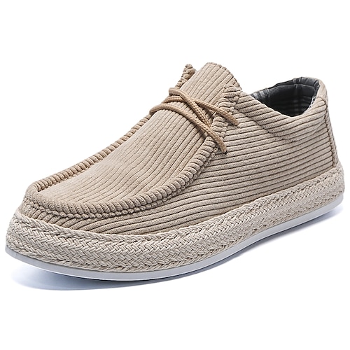 

Homme Basket Mocassins et Slip On Mocassins Chaussures à carreaux de style britannique Chaussures de confort Décontractées Britanique du quotidien Polyuréthane Respirable Confortable Noir Bleu Beige