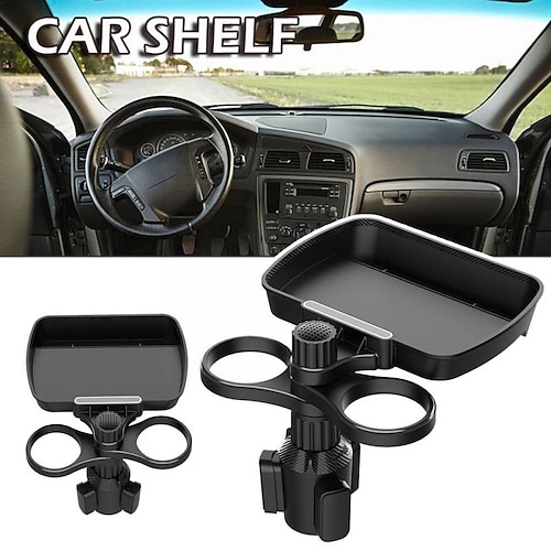 360° Swivel Car Cup Holder Tray - Keep Your Drinks & Food Organized &  Accessible!