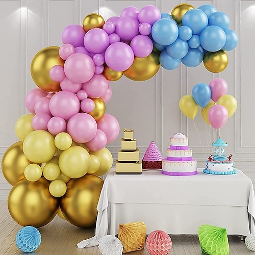 

95pcs Macaron Metal Balloon Chain Wedding Birthday Party Decoration Balloon Set