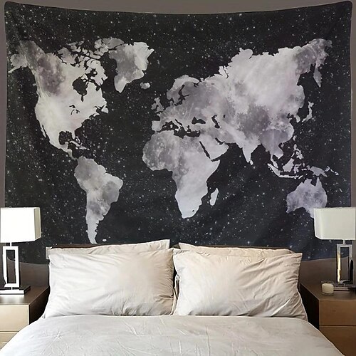 

Mapa del mundo geográfico colgante tapiz pared arte gran tapiz mural decoración fotografía telón de fondo manta cortina hogar dormitorio sala de estar decoración