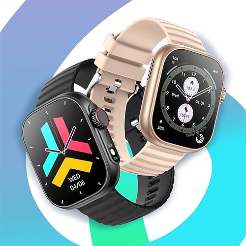 

ZW39 Smartwatch 2.01 Zoll Smartwatch Fitnessuhr Bluetooth Temperaturüberwachung Schrittzähler Schlaf-Tracker Kompatibel mit Android iOS Damen Herren Freisprechanlage Wasserdicht Mediensteuerung IP 67