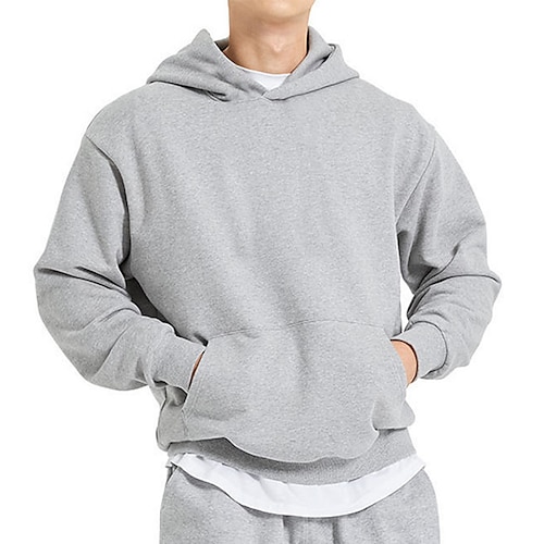 

Herren Hoodie Sweatshirt Kapuze Aprikose Schwarz Armeegrün Blau Hell Gray Mit Kapuze Glatt Sport Natur Täglich Sport Heißprägen Designer Brautkleider schlicht Frühling Herbst Bekleidung