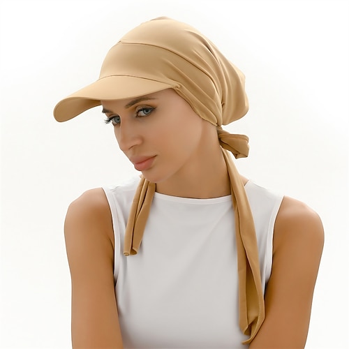 

Chapeau turban hijab musulman pour filles casquette de baseball foulard écharpe casquette couleur unie mode femmes chapeaux de soleil doux