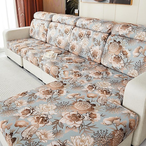 

housse de coussin de siège de canapé extensible housse de canapé motif floral housse de canapé élastique fauteuil causeuse 4 ou 3 places doux durable lavable