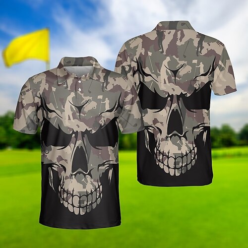 

Herren poloshirt Golfhemd Golfkleidung Atmungsaktiv Schnelltrocknend Weich Kurzarm Shirt Regular Fit Bedruckt Sommer Frühling Fitnesstraining Golfspiel Badminton