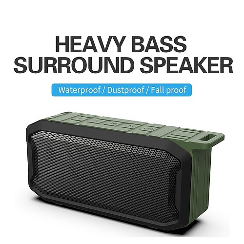 

Altavoz portátil inalámbrico x2, altavoz bluetooth para exteriores impermeable ipx7 portátil con radio fm tws estéreo inalámbrico boombox tf aux usb subwoofer para exteriores