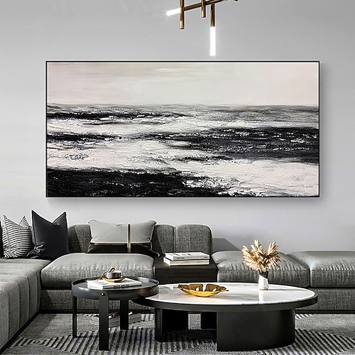 

Peinture à l'huile faite à la main toile art mural décoration abstraite paysage de la mer noire pour la décoration intérieure roulé sans cadre peinture non étirée