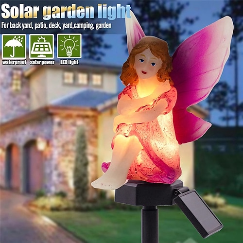 

Luz solar para jardín al aire libre, lámpara de hadas de flores, luz ip65, luz de césped impermeable para jardín, iluminación de paisaje de césped