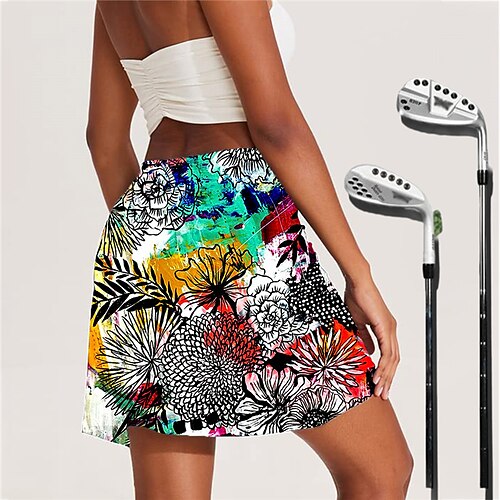 

Damen Tennisrock Golfrock Atmungsaktiv Schnelltrocknend Feuchtigkeitsableitung Röcke Tennisbekleidung Blumen Bedruckt Sommer Tennis Golfspiel Pickleball