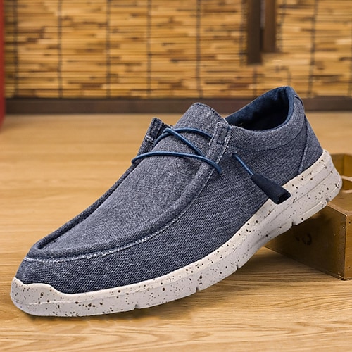 

Homens Mocassins e Slip-Ons Sapatos casuais masculinos Sapatos Confortáveis Tamanhos Grandes Casual Formais Diário Caminhada Lona Respirável Confortável Antiderrapante Verde Tropa Azul Escuro Bege