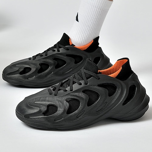 

thick-soled men's coconut hole shoes sandals summer large size sandals socks detachable fashion cross-border wading beach shoes