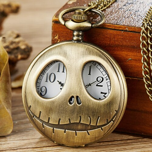 

Men Pocket Watch with Chain Retro Vintage Fashion Digital dial Decoration Alloy Watch