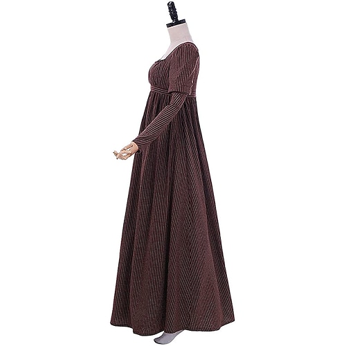 1791's Lady Regency Dress Jane Austen Vintage Dress High Waistline Tea Gown  Retro Vintage Medieval Renaissance Women's Halloween Carnival Masquerade  2026 - CHF39