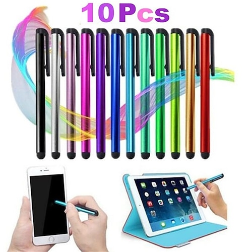 

10 шт./лот универсальный емкостный силиконовый стилус стилус экранные ручки случайный цвет карандаш для мобильного телефона ipad