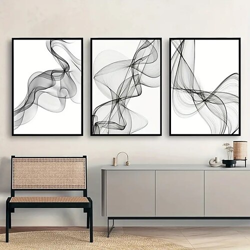 

3-Piece Set Add a Touch of Minimalist Style to Your Home with These Frameless Abstract Wall Art Prints!