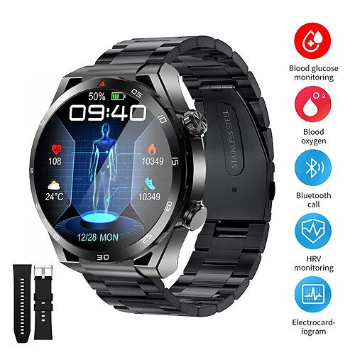 

1,39 pulgadas bluetooth llamada ecg ppg reloj inteligente hombres tratamiento láser de hipertensión hiperglucemia hiperlipidemia frecuencia cardíaca hrv deporte saludable reloj inteligente