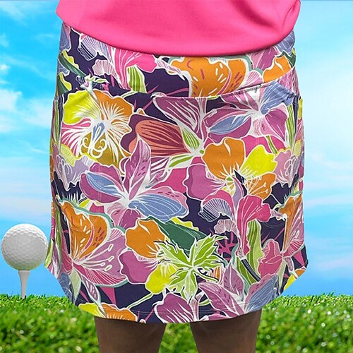 

Mujer Falda de tenis falda de golf ropa de golf Transpirable Secado rápido Dispersor de humedad Vestidos Ropa de tenis Floral Impreso Verano Tenis Golf pepinillo