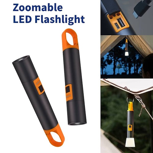 

Lanterna led de 2000 lúmens altos com um gancho luz portátil à prova d'água com zoom para pesca em acampamento ao ar livre