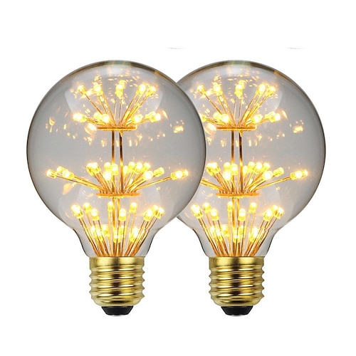 

светодиодные винтажные лампочки Эдисона g125 фейерверк лампы 3w e26 e27 2300k декоративные лампочки