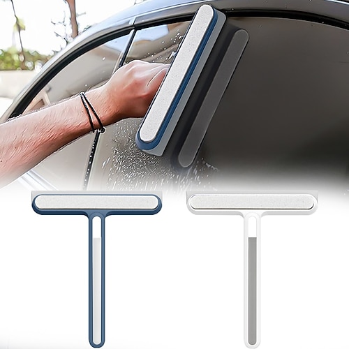 Dropship 1pc/2pcs 3-in-1 Multi-Purpose Glass Cleaning Brush With Handle,  Magic Window Cleaning Brush, Squeegee For Window, Glass, Shower Door, Car  Windshield, Heavy Duty Window Scrubber, Blue, White to Sell Online at a