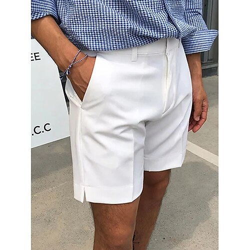 

Hombre Pantalón corto Pantalones cortos chinos Bermudas pantalones cortos de trabajo Bolsillo Plano Comodidad Transpirable Corto Casual Diario Festivos Moda Design Blanco