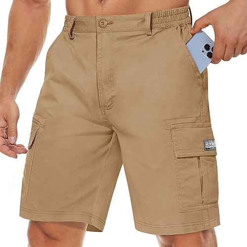 

Herren Cargo Shorts Kurze Hosen Kurze Hose für Wanderer Tasche Glatt Komfort Atmungsaktiv Outdoor Täglich Ausgehen Modisch Brautkleider schlicht Schwarz Rosa