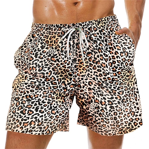 Men Swim Trunks Board Shorts With Leopard Pattern for Beach -  Sweden