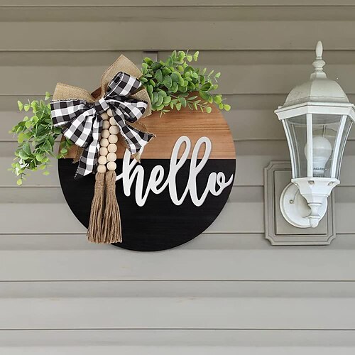 

Welcome To The Country Round 3D Wooden Door Plate Farmhouse Door Decoration Wall Indoor And Outdoor Door Hanging Spring And Summer Wreath Decoration