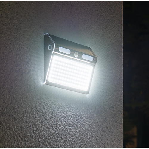 

lampes solaires en acier inoxydable durable 4 modes 112led capteur de mouvement solaire lumières éclairage de sécurité solaire lumineux extérieur applique murale solaire étanche pour porte d'entrée