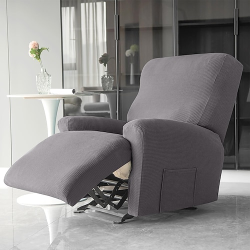 joustava lepotuolipäällinen vedenpitävä lepotuoli sohvan päälliset sivutaskulla 4-osainen sarja, luistamaton lepotuoli tuolinpäällinen tavalliselle yhden istuttavalle lepotuolille, pehmeä paksu